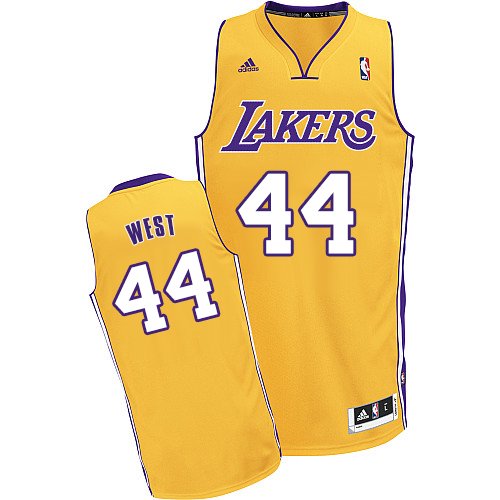 Los Lakers 44 Jerry West Gold Home NBA Jersey